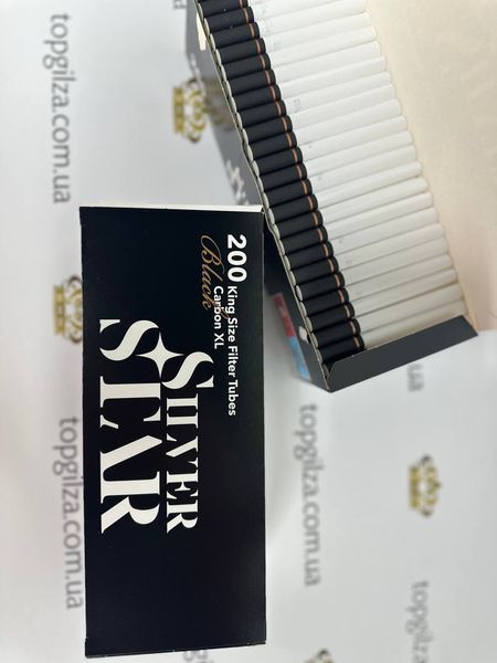 Ящик цигаркових гільз Silver Star King Size Black Carbon XL Filter 25 блоків по 200 шт купити у 【TOPGILZA.com.ua】