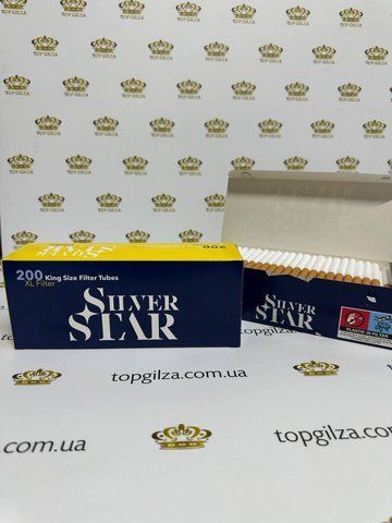 Ящик цигаркових гільз Silver Star King Size Filter Tubes XL Filter 25 блоків по 200 шт купити у 【TOPGILZA.com.ua】