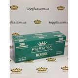 Гільзи для набивання сигарет тютюном Korona Menthol 200 шт купити у 【TOPGILZA.com.ua】